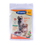 غذای خشک سگهای بالغ مراقبت از پوست پرامی 23%مرغ و برنج 1.5کیلویی Pramy