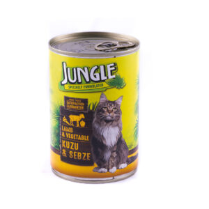 کنسرو گربه جنگل با طعم بره و سبزیجات 415گرمی Jungle