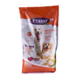 غذای خشک سگهای بالغ مراقبت از پوست پرامی 23%مرغ و برنج 10کیلویی Pramy
